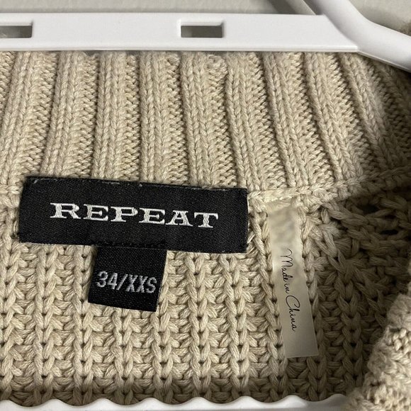 Repeat Women's Oatmeal Knit Crewneck Sweater - Picture 4 of 7